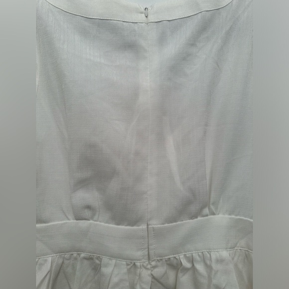 White Girly Dress with Floral Print - Picture 8 of 9